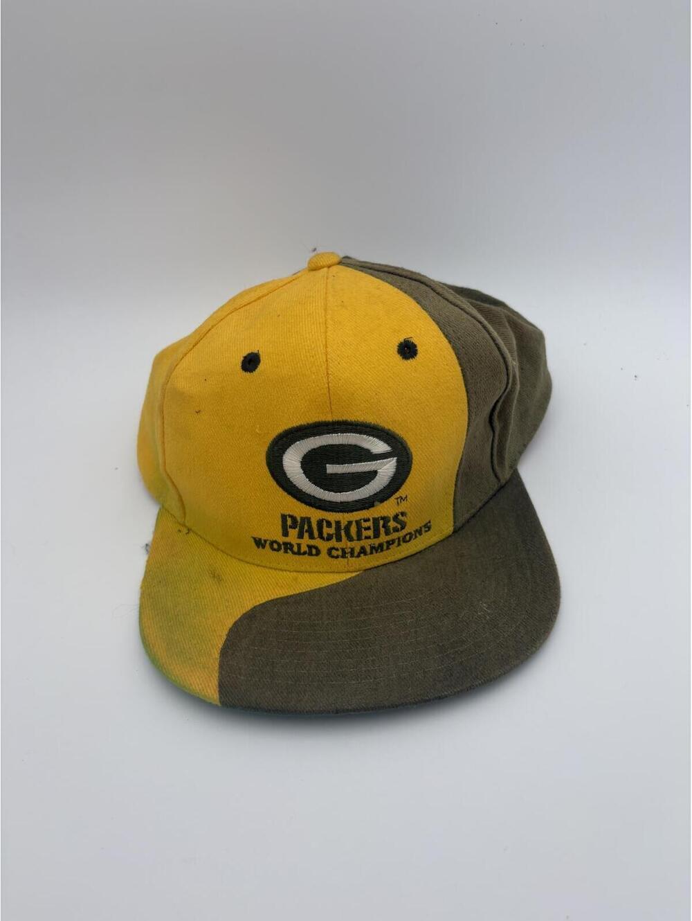 Vintage 90s Y2K Green Bay Packers World Champions Snapback Hat NFL Football